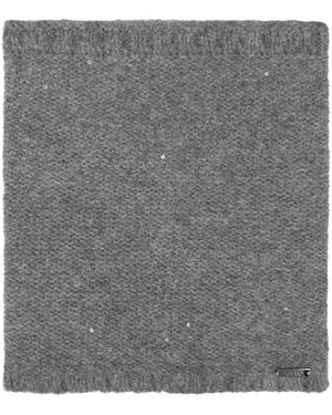 Ralph Lauren Sequin Funnel Scarf - Gray