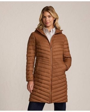Lands' End Petite Wanderweight Packable Down Coat - Brown