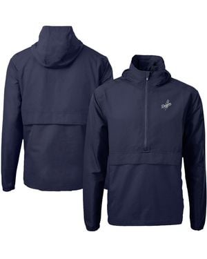 Cutter & Buck Los Angeles Dodgers Charter Anorak Half-zip Hoodie Jacket - Blue