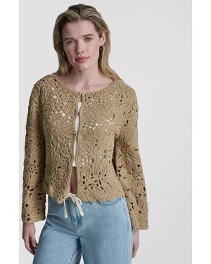 DKNY Long-sleeve Crewneck Cardigan - Multicolor