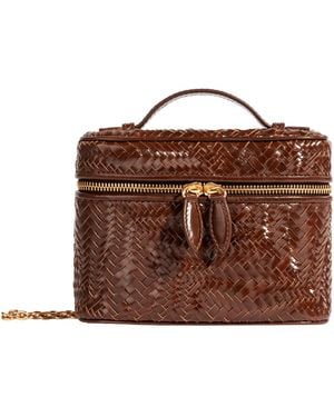 Sam Edelman Charli Woven Leather Small Top Handle Crossbody Handbag - Brown
