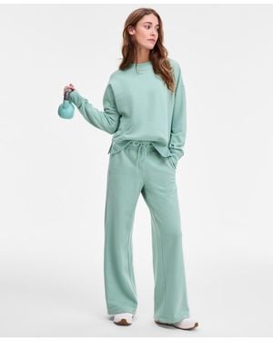 ID Ideology Relaxed High-rise Flare-leg Fleece Pants - Green