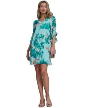 calvin klein chiffon flutter sleeve sheath dress Calvin Klein Women's Dress Short Scuba Crepe Sheath with Chiffon Flutter Sleeve Black 8 at Amazon Women's Clothing store