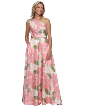Alex Evenings One Shoulder Gown - Pink