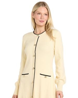 R & M Richards Long-sleeve Scoop-neck Sweater Dress - Natural