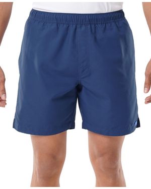 Guy Harvey Tonal Print Volley Swim Trunks - Blue