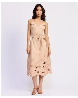 En Saison Donna V-neck Midi Dress - Blue