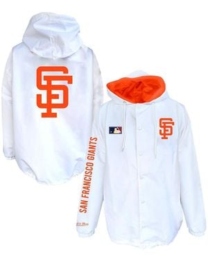 Mitchell & Ness White San Francisco Giants Big & Tall Full-snap Hooded Jacket