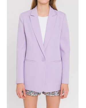 Endless Rose Single-breasted Blazer - Purple