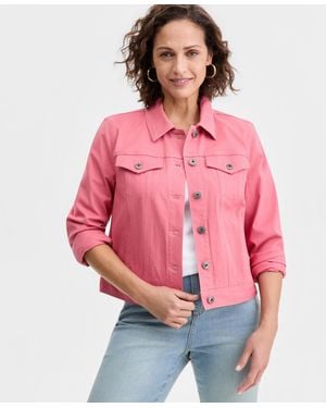 Style & Co. Classic Denim Jacket - Red