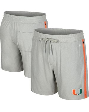 Colosseum Athletics Miami Hurricanes Mac Shorts - Gray