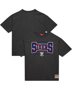 Mitchell & Ness Philadelphia 76ers Hardwood Classics Oversized Boyfriend T-shirt - Black