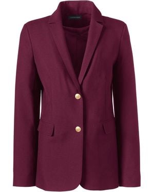 Lands' End Hopsack Blazer - Red