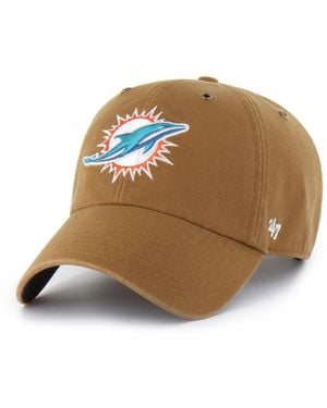 '47 X Carhartt Miami Dolphins Clean Up Adjustable Hat - Natural
