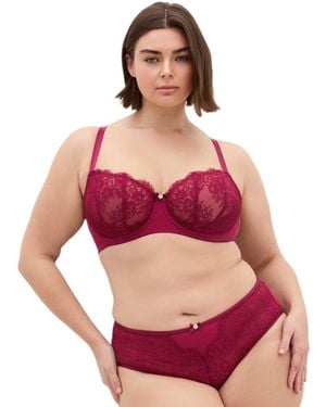 City Chic Poppy Demi Underwire Bra - Pink