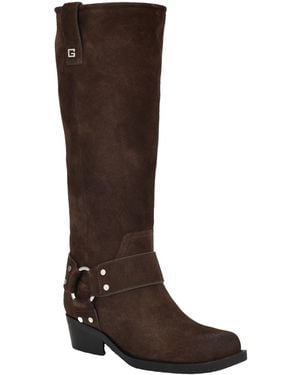 Guess Felysse Tall Western Moto Boots - Brown