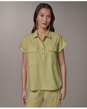 Donna Karan Collared Neck Shirt - Green