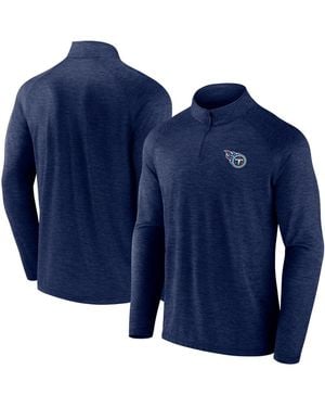 Fanatics Tennessee Titans Head-to-head Raglan Quarter-zip Jacket - Blue