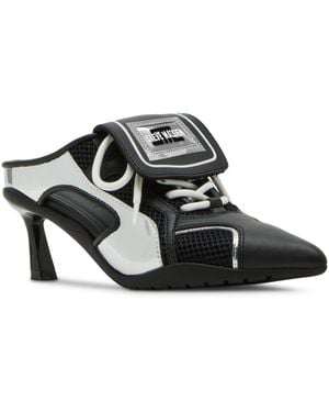 Steve Madden Shevron Kitten-heel Sport Dress Mules - Black