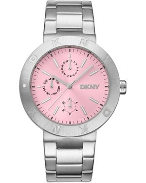DKNY Quartz Active Stainless Steel Bracelet Watch - Pink