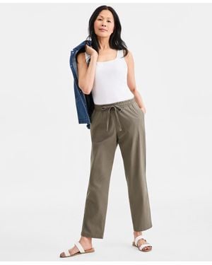 Style & Co. Straight-leg Pull-on Pants - Green