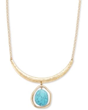 Style & Co. Gold-tone Stone Orbital Statement Necklace - Metallic