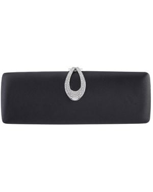 Nina Rumi Slim Minaudiere Small Clutch Handbag - Black