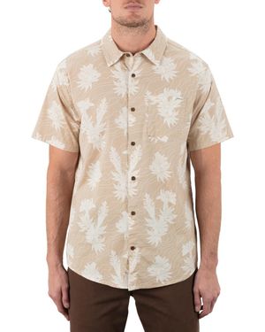 Hurley Lido Stretch Short Sleeve Shirt - Natural