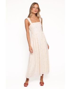 Petal & Pup Caty A-line Square Neck Maxi Dress - White