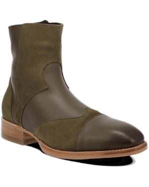 Dingo Barnsley Suede And Leather Ankle Boots - Brown