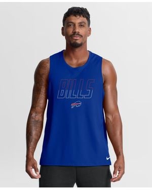Nike Buffalo Bills Kickoff Miler Crewneck Tank Top - Blue