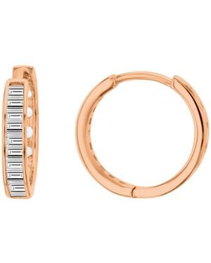 Macy's Cubic Zirconia 14k Gold-plated Small huggie Earrings - White