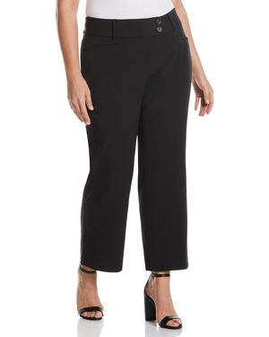 Rafaella Plus Size Curvy Fit Short Length Bootcut Pant - Black