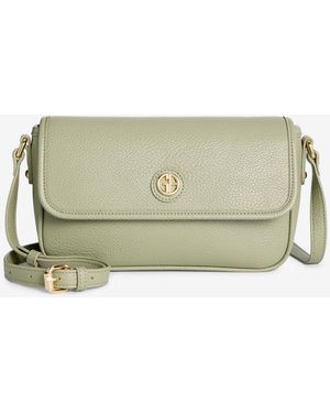 Giani Bernini Pebble East West Small Flap Crossbody - Green