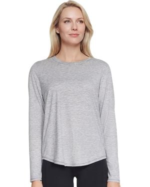 Skechers Swift Stripe Long-sleeve Crewneck T-shirt - Gray