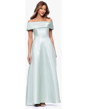Xscape Off-the-shoulder Ball Gown - Blue