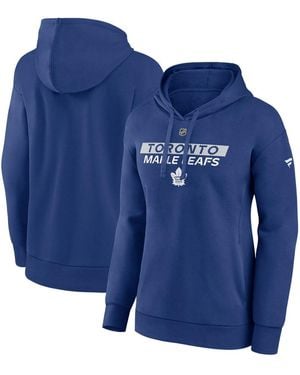 Fanatics Toronto Maple Leaf's Authentic Pro Core Primary Fleece Pullover Hoodie - Blue