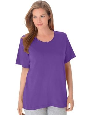 Dreams & Co. Plus Size Sleep Tee - Purple