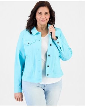 Style & Co. Plus Size Denim Jacket - Blue