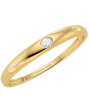 Michael Kors Oval Stone Bangle Bracelet - Metallic