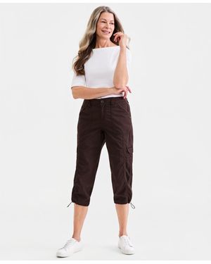 Style & Co. Mid-rise Cargo Capri Pants - Natural