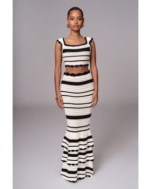 JLUXLABEL Corazon Ruffle Skirt Set - White
