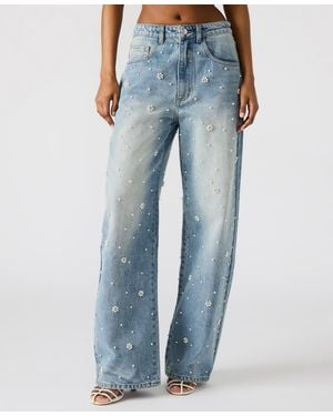Steve Madden Denim Fianna Barrel-leg Jeans - Blue