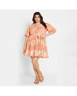 City Chic Plus Size Leona Dress - White