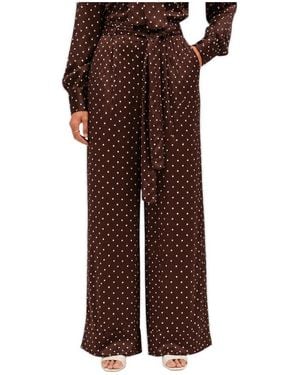 Chinti & Parker Viscose Polka Dot Pants - Brown