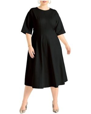Eloquii Plus Size Embellished Sleeveless Mini Sweater Dress - Black