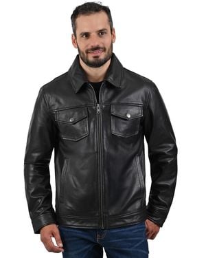 Frye Regular-fit Collared Neck Jacket - Black