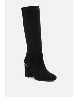 Rag & Co Saloniki Microfiber Calf Boots - Black