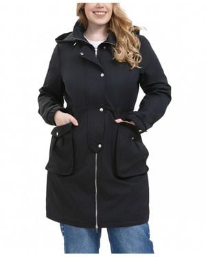 BGSD Plus Size Hooded Anorak Jacket - Black