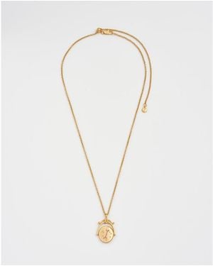 Fable England I Initial Iris Spinner Chain Necklace - White